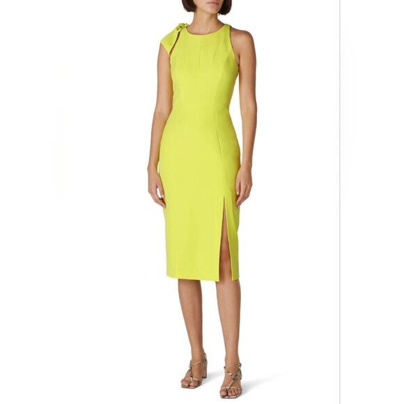 Milly Women's Cady Caedyn Sheath Dress Size US 0 XS Medium Lemon - Picture 1 of 16